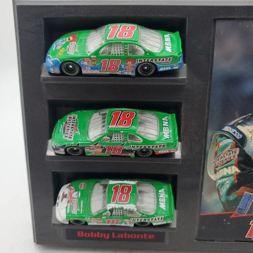 NASCAR Bobby‎ Labonte #18 Set Of 3 Action Cars Photograph Display Interstate
